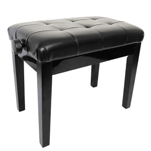 Banca Piso Silla Piano Negro Ajustable Deluxe Taurus Tau-070