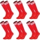 thumbnail image 1 of Calcetines Deportivos Hasta la Rodilla Suxumhao Rojo Talla Única (6 Pares), 1 of 4