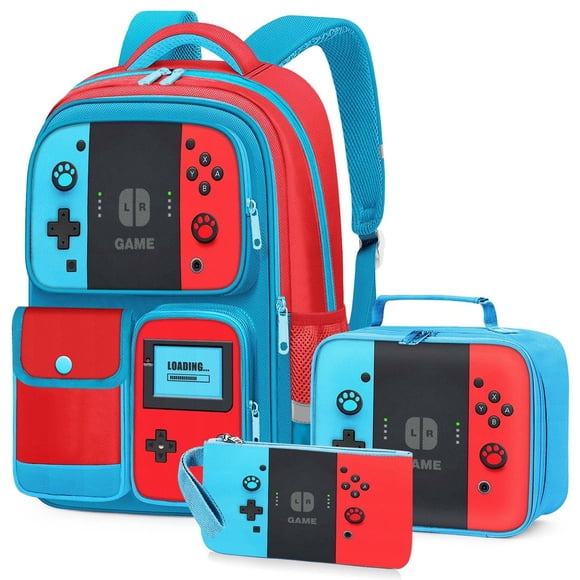Set De Mochila Para Gamer Bolsa De Comida 43 Cm Estuche Para Lápices