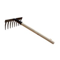 Magideal - Rastrillo De Jardín Para Deshierbe, Jardinería, Mango Cómodo, Herramienta De Jardín, Resistente Para Césped, Familia, Propietarios De Viviendas, Patio 8 Dientes