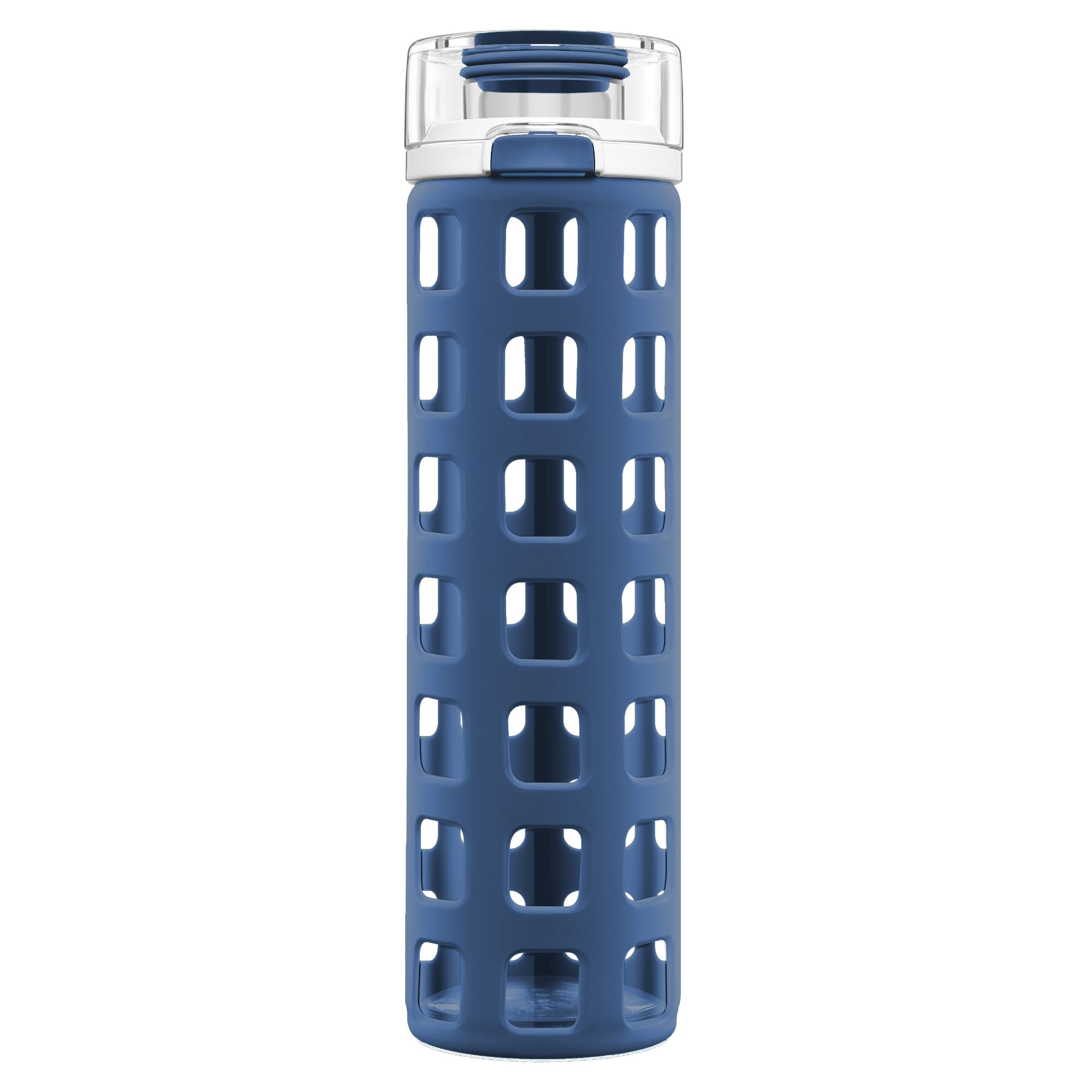 Botella De Agua Ello Syndicate, Vidrio Reutilizable, 590 Ml, Sin Bpa, Azul