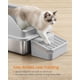 thumbnail image 5 of Caja de arena para gatos Feandrea de acero inoxidable con parte superior abierta y lados altos, 5 of 6