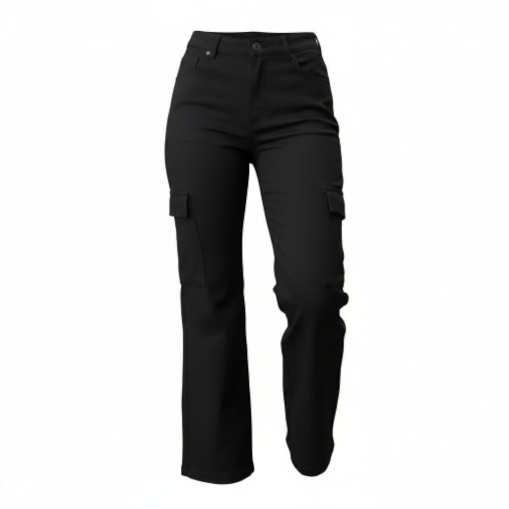 Christine C'est Toi - Jeans Cargo Negro