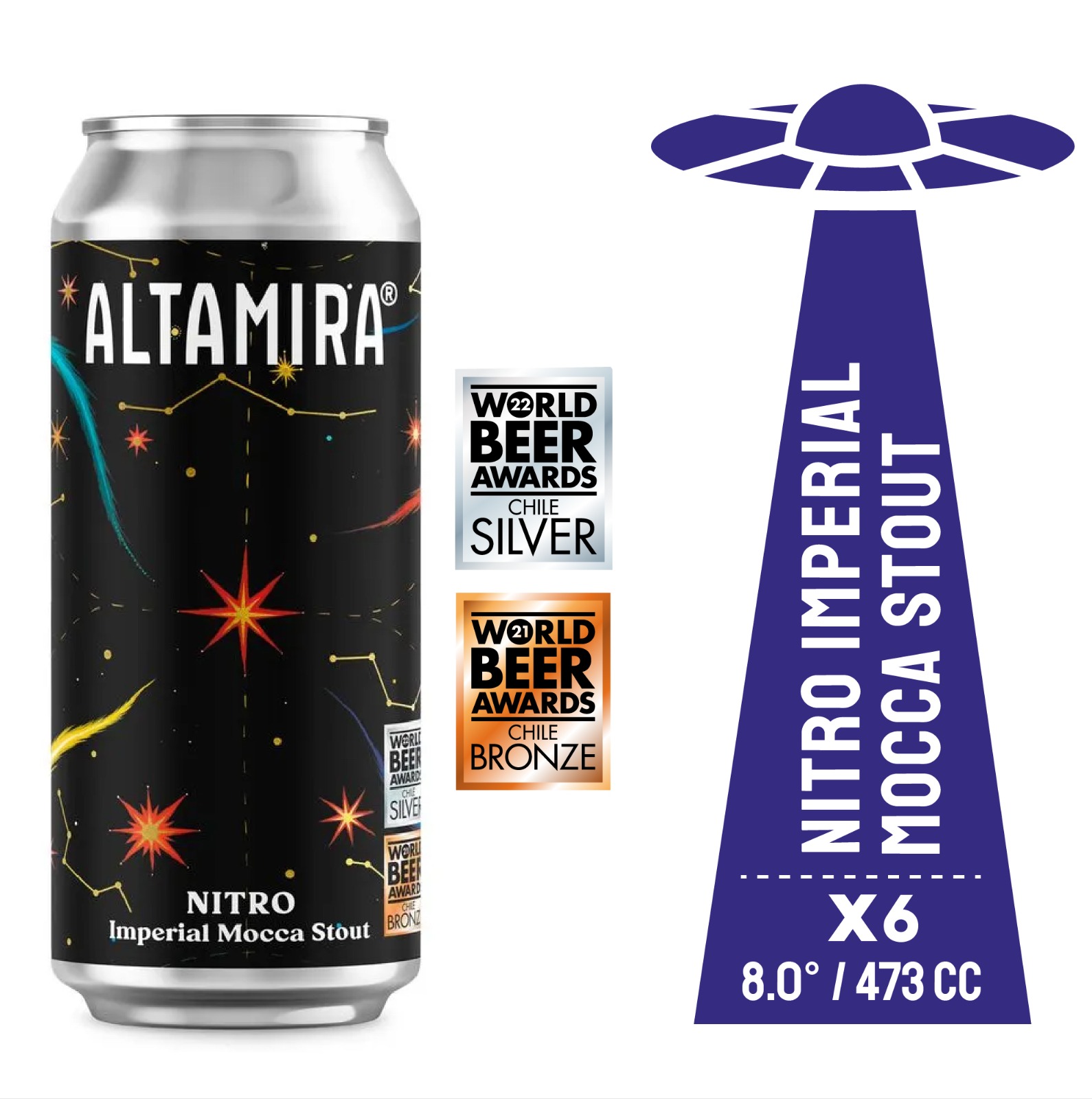 Cerveceria Altamira - Cerveza Altamira Nitro Imperial Mocca Stout 6X473Cc
