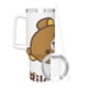 thumbnail image 3 of La Aventura en el Parque Temático de Rilakkuma Vaso aislado de acero inoxidable con asa, diseño temático, regalo para familia, amigos y fans; incluye pajita y encaja en el portavasos estándar, 40 oz, 3 of 6