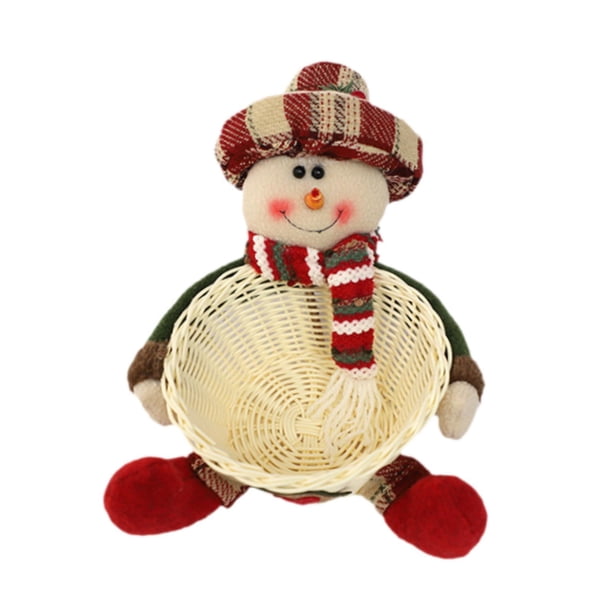 Cuenco para Dulces, Cesta de Almacenamiento, Decoración Navideña, Multifuncional, Contenedor de Azúcar Dulce, Decoración de Escritorio para Fiesta, Ni Muñeco de nieve
