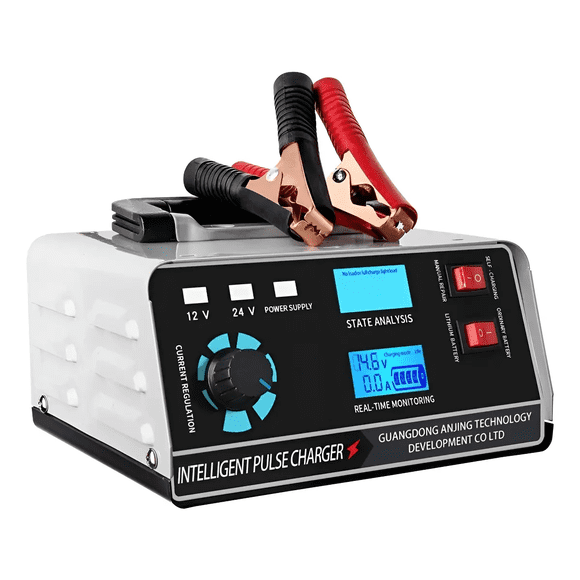"Cargador De Batería Auto Belug Camión Barco Moto Smart 12/24v 400w gris "