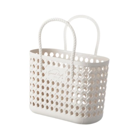 Bothyi - Canasta De Ducha Cesta De Bolso Ducha Caddy Tote Para Apartamento Pantry Hogar Small Beige