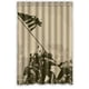 thumbnail image 1 of Cortina de ducha del Cuerpo de Marines de los Estados Unidos en Iwo Jima, juego de cortina de baño con ganchos, tamaño 48 x 72 pulgadas, 1 of 3
