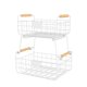 thumbnail image 2 of Organizador 2 Canastas Apilables Mango De Madera Blanco, 2 of 4