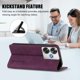 thumbnail image 3 of Funda Billetera para Xiaomi Poco F6 Imán y Resistente Morado, 3 of 6