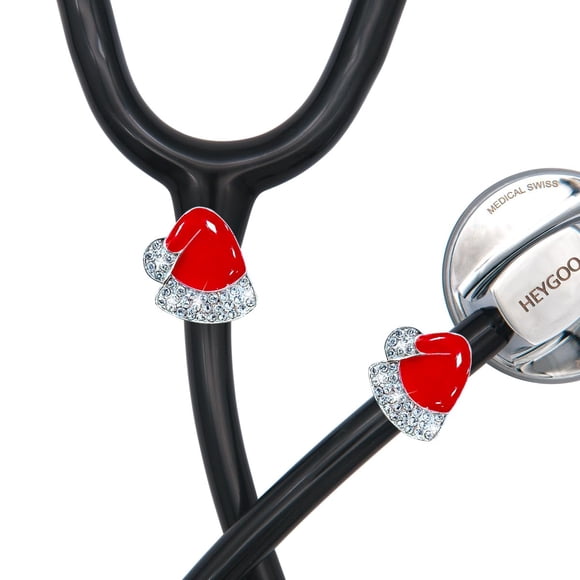 Juego de 2 colgantes con forma de estetoscopio HEYGOO Bling para Littmann