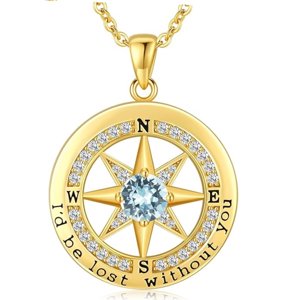 Collar Heshpaws Compass Necklace Mujer