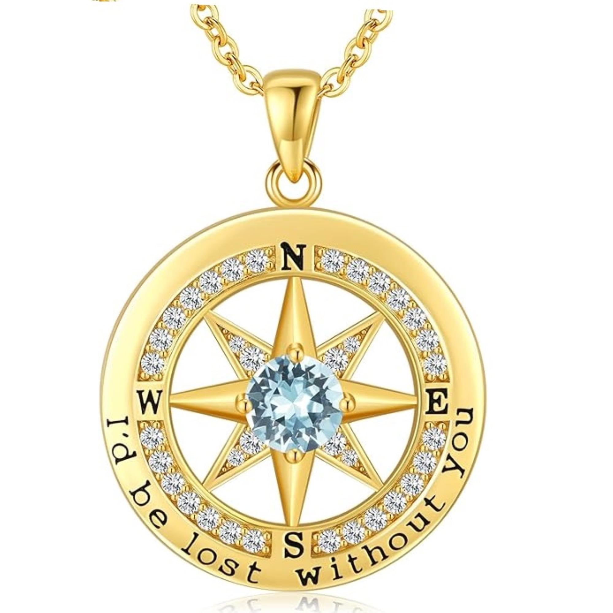Collar Heshpaws Compass Necklace Mujer