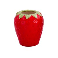 Bothyi - Florero De Cerámica De Fresa, Maceta Para Estante, Sala De Estar, Mesa De Comedor S