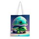 thumbnail image 1 of Turtle Baby Bolso de tela con estampado de lienzo para mujer, bolsa de compras reutilizable y estética, con cremallera interior, regalo para mujer,40*40cm., 1 of 6