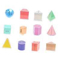 Magideal - 12 Piezas De Formas Geométricas 3D Para Enseñar Geometría, Accesorios Para Niños De 7 Años En Adelante, Juego De Matemáticas Manipulativas Y Geometría