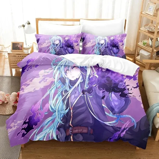 Rimuru Tempest Tensei Shitara Slime Datta KenBedding Set Duvet Cover Bed Set Quilt Cover Pillowcase Comforter Size Bed Sheets