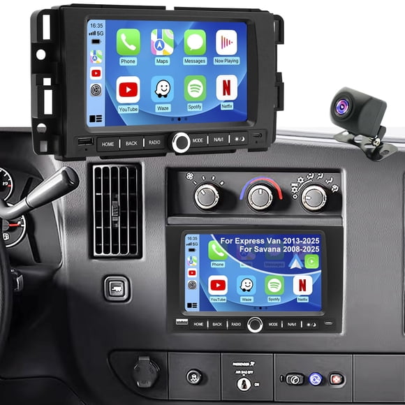Radio para auto Fancywind con pantalla táctil de 7" y CarPlay, Android y GPS