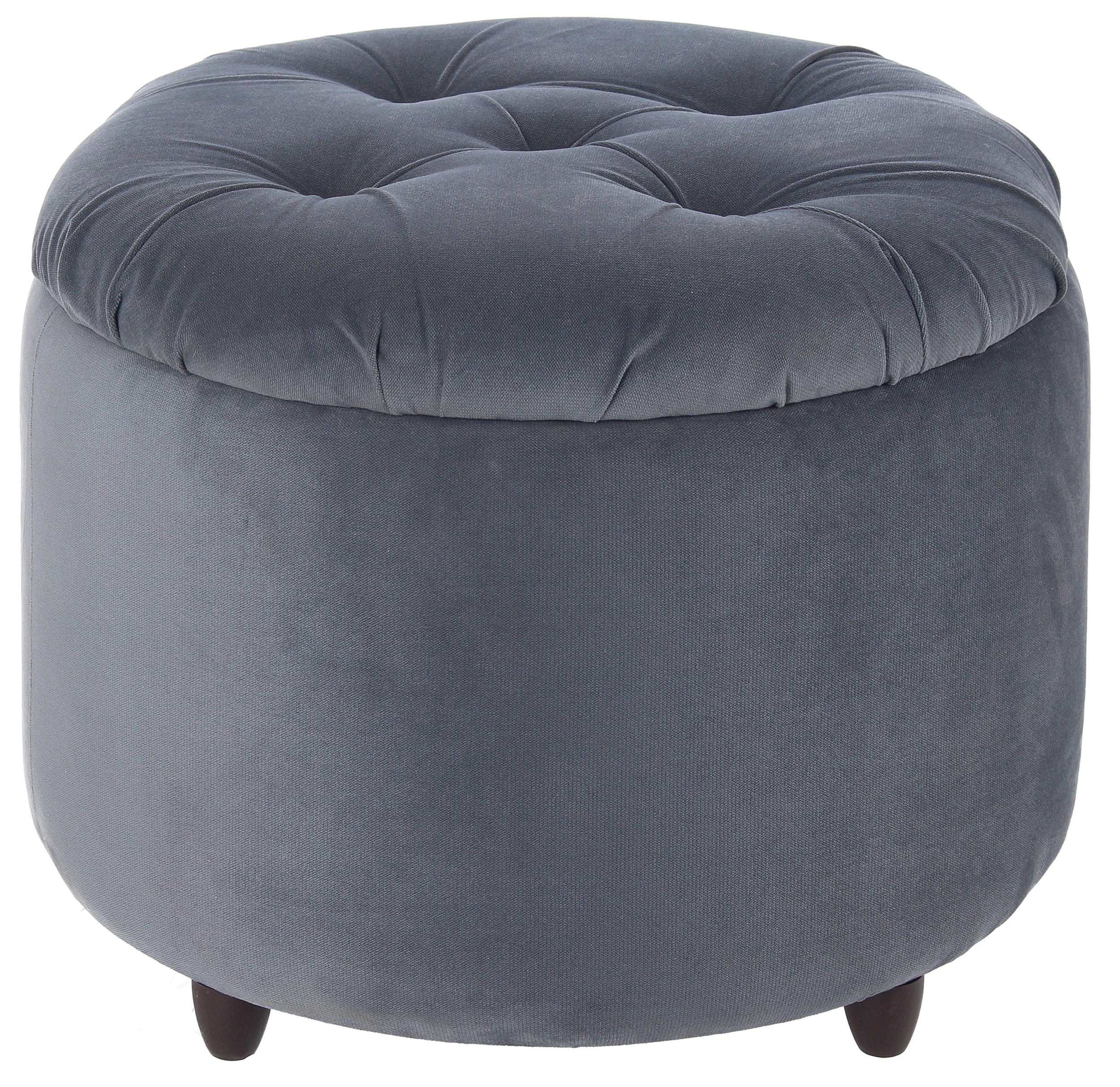 Máxima Design - Pouf Baúl Zoe Gris Felpa 60X60X50 Cm