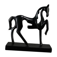 Bothyi - Figura De Caballo, Decoración Moderna Para El Hogar, Artesanía De Caballo Para Mesa De Café De Escritorio De Granero, Color Negro