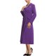 thumbnail image 4 of INSPIRE CHIC Vestidos Formales de Blazer para Mujer Cuello con Solapa Cuello en V Manga Larga Vestido de Trabajo Línea A L Púrpura, 4 of 5