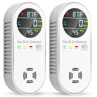 Detector De Monóxido De Carbono Y Gas Natural Vilfet 4 En 1, Paquete De 2