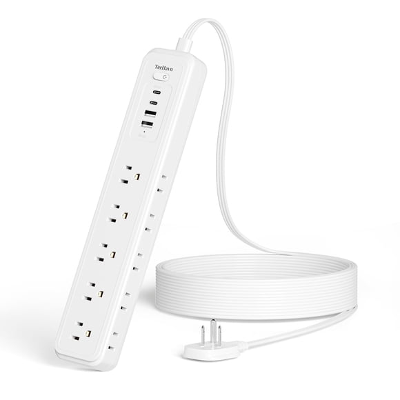 Regleta MCSCN 15 tomas y 4 puertos USB, cable plano de 3 m
