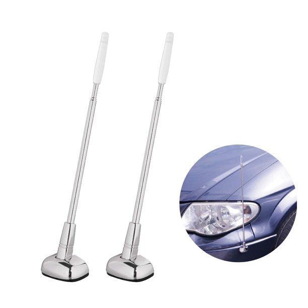 Polo de antena de esquina para parachoques de coche, paquete de 2 unidades, para coche universal