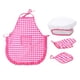 thumbnail image 2 of 4Pieces Kid Chef Rol Juego De Imaginación Juguete Cap Delantal Pot Pad Set Red Plaid, 2 of 2
