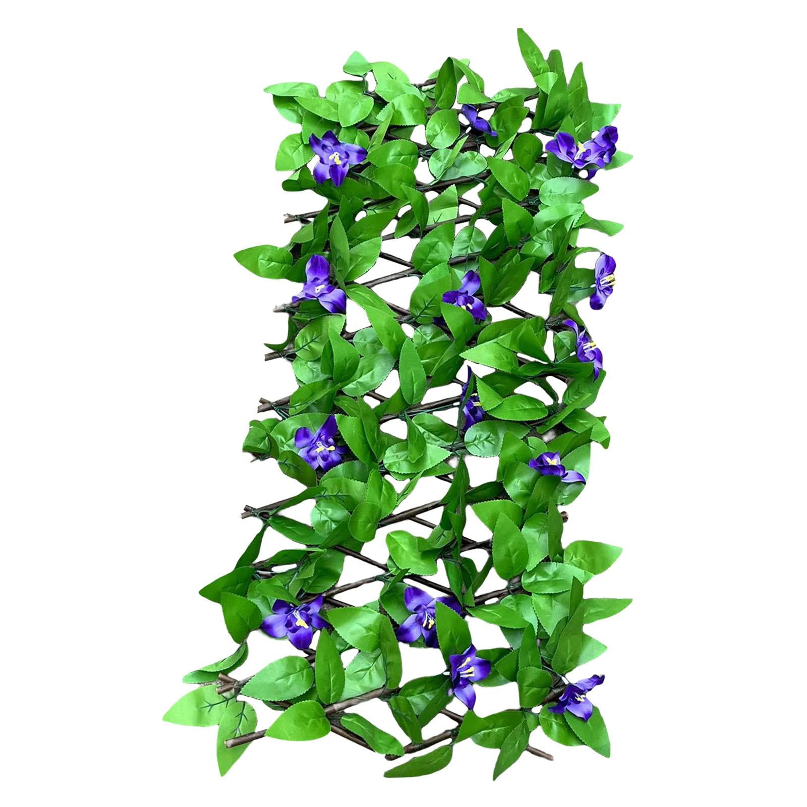 Magideal - Panel De Esgrima De Flores De Imitación, Pantalla De Privacidad De Extensible, De Seto De Hiedra Artificial Para La Decoración Del