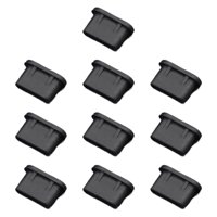 Magideal - 10 Tapones Antipolvo Usb C Tipo C, Protectores De Puerto De Carga De Silicona Impermeables, Accesorios Fáciles De Usar Para Dispositivos Electrónicos Negro