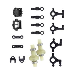 Magideal - Rc Metal Completo Ki,T Caja Diferencial, Brazo Superior E Inferior, Copa De Dirección Izquierda Y Derecha Para Wltoys 284161 1/28 Piezas De Mejora Del