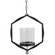 thumbnail image 4 of Candelabro de techo de hierro Geométrico Candelero colgante de vela 3D B - Negro, 4 of 5