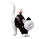 thumbnail image 1 of Estatuilla De Gatos Adorno De Animales Estatua De Gatito Decoración De Oficina Gato Negro De Pie, 1 of 5