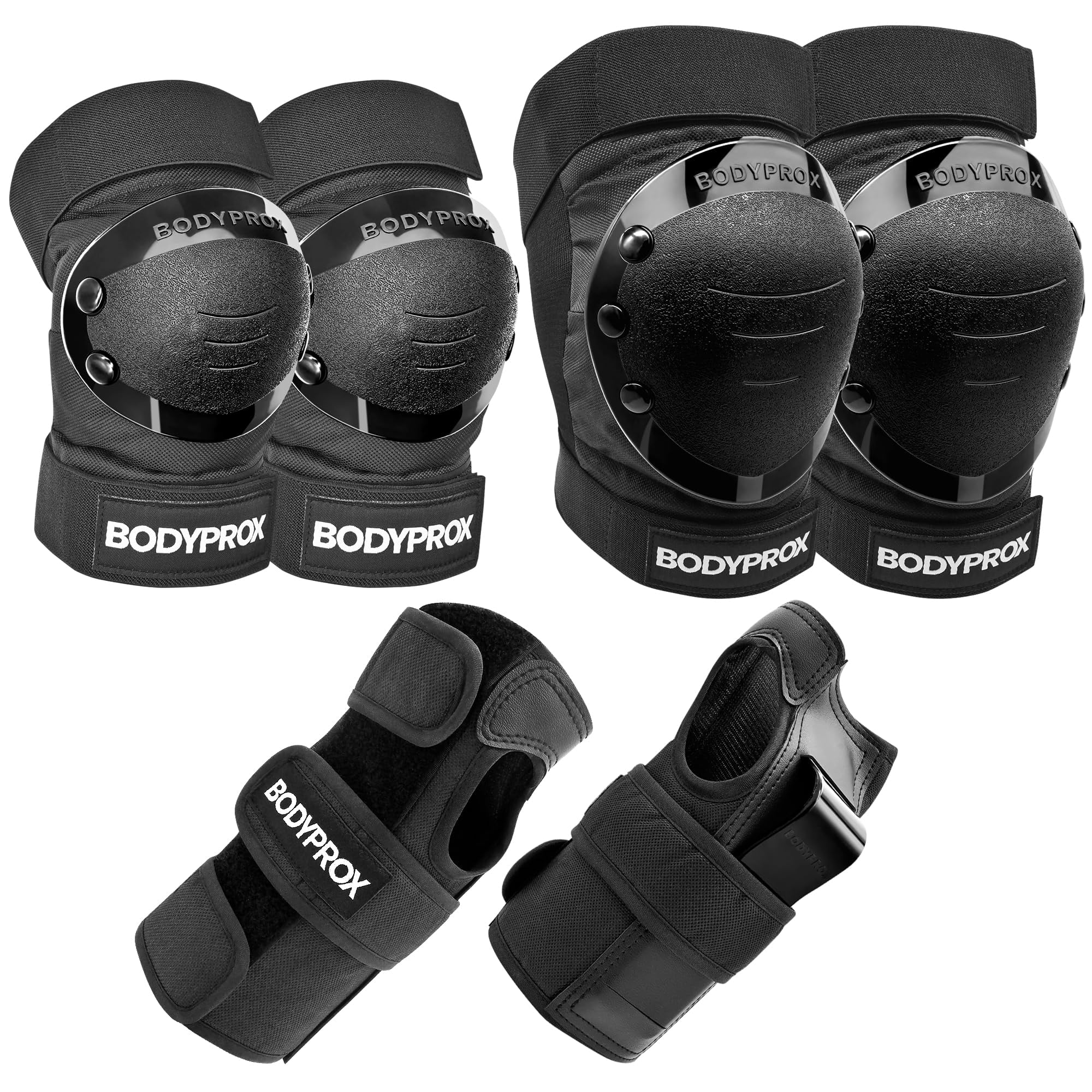 Set De Equipo De Protección: Rodilleras Bodyprox, Coderas Y Protectores De Muñeca