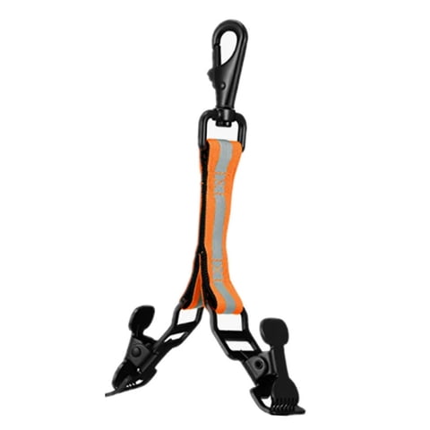 Ioensy - Bombero Guante Correa Bombero Turnout Gear Guantes Soporte Reflectante 2 Clips Naranja