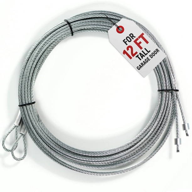 Cables para puerta de garaje Granatan para puertas de 3.7 m, acero galvanizado, paquete de 2