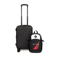 Nautica - Pack Maleta Cabina S (10 Kg) Amsterdam Negro + Mochila Atlas Negro
