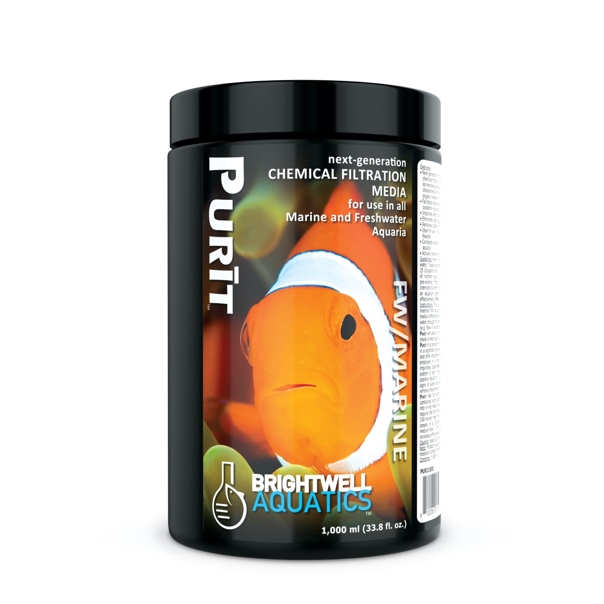 Medio de filtración química Brightwell Aquatics Purit 1L