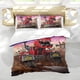 thumbnail image 5 of Dinotrux Conjunto de sábanas temático, trío de piezas, cómodo y amigable con la piel, diseño único, regalo de decoración para el hogar para familiares, amigos y fans, 90 cm * 190 cm, 5 of 6