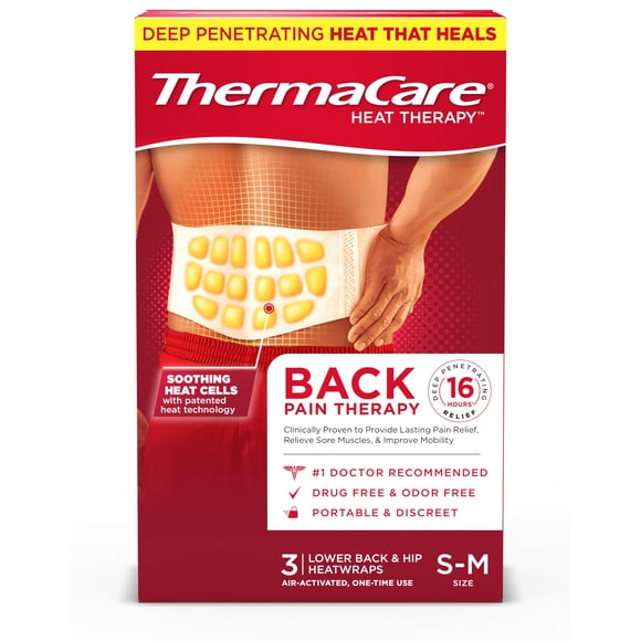 Envolturas térmicas ThermaCare para espalda y cadera S/M, 3 unidades