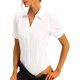 thumbnail image 1 of INSPIRE CHIC Camisa de Trabajo de Una Pieza para Mujer con Botones, Manga Corta, Blusa Blanca Talla M, 1 of 6