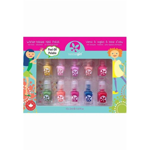 Set de esmaltes de uñas Suncoat Product Inc., no tóxicos, pelables