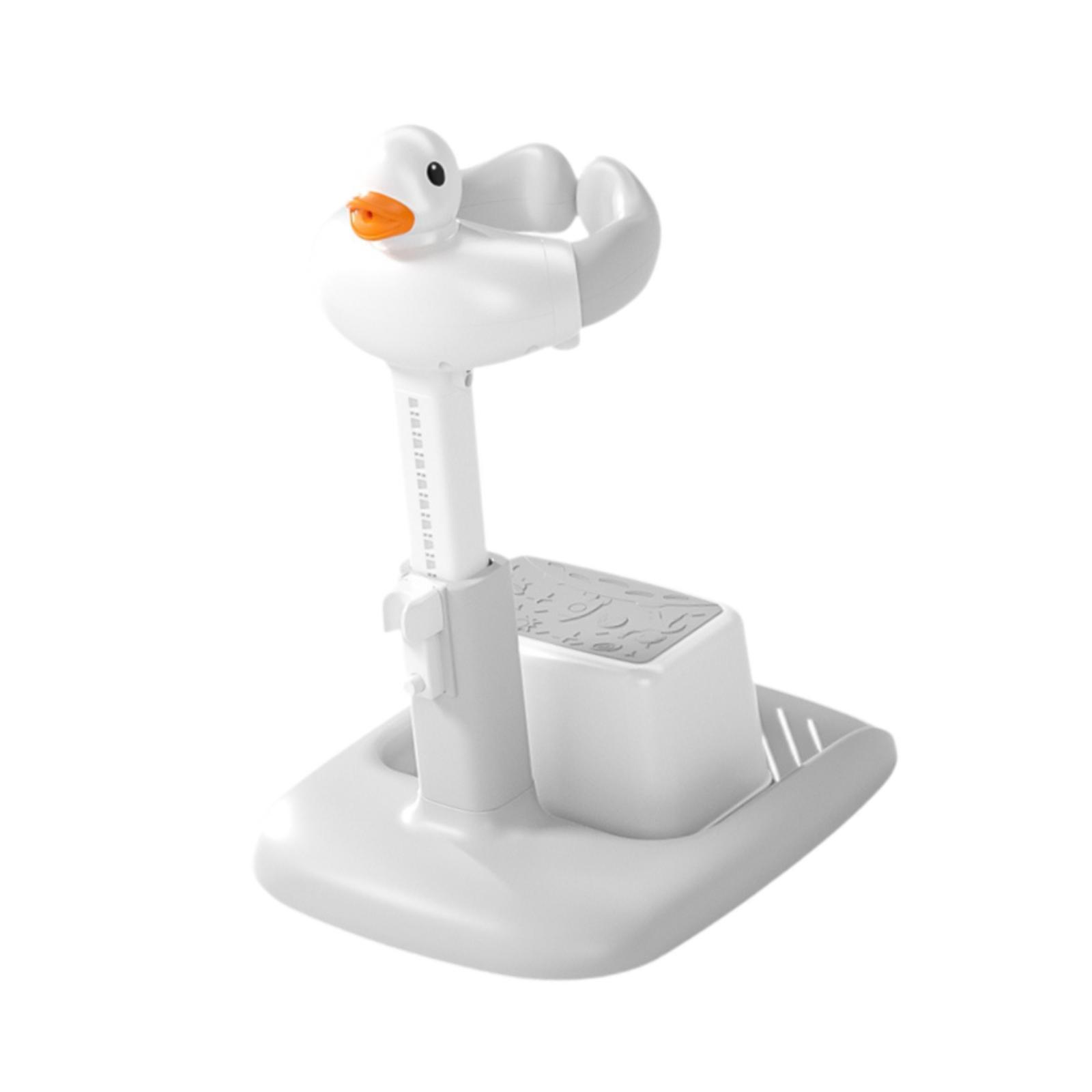 Magideal - Soporte De Baño Para Bebé, Cómodo Y Estable, Protector De Columna Ajustable Con Taburete, Torres De Abrazo Para Bebés Recién Nacidos. Blanco Gris