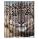 thumbnail image 1 of Cortina de ducha con diseño de leopardo y ganchos, tamaño 60 x 72 pulgadas, 1 of 3