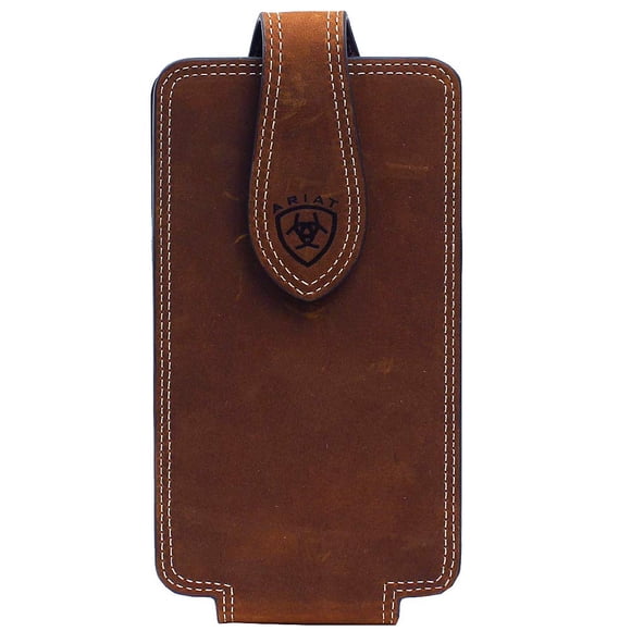 Funda para teléfono móvil ARIAT, unisex, piel para adultos, color marrón