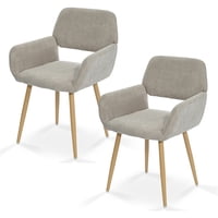 Novahus - Pack 2 Sillas Comedor Sitial Cromwell Beige