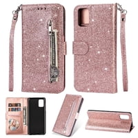 Funda Para Foxdock Elegante Funda Samsung Galaxy Note10 Lite/A81/M60S Glitter Con Cremallera-Ideal Para El Uso Diario