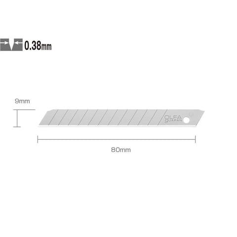 Olfa - Repuesto Cuchillo 9Mm 13 Segmentos Ab-10 10Un.